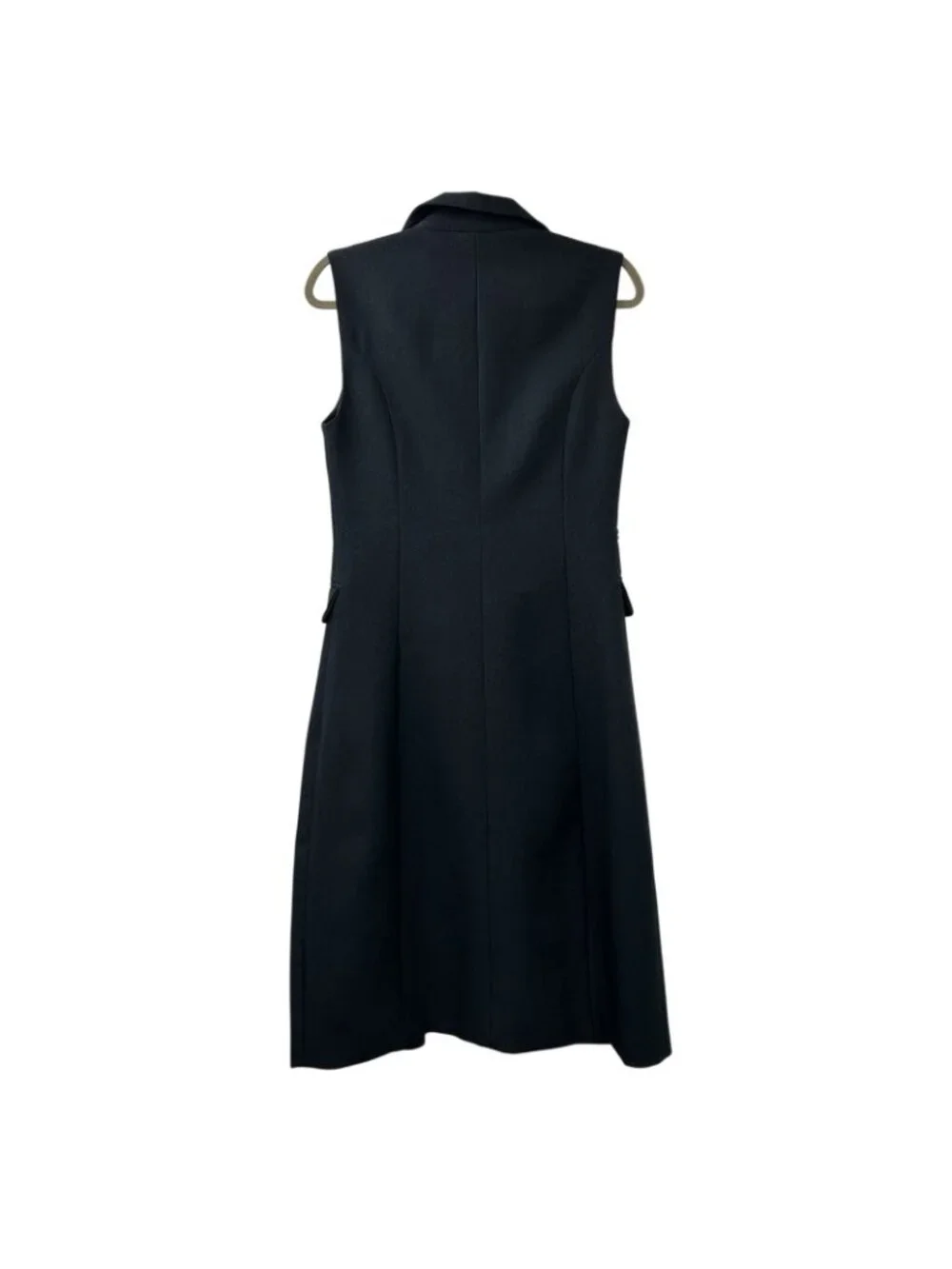 MARE MARE X ANTHROPOLOGIE Women’s Small Navy/Marin Long-line Button Dressy Vest - Picture 10 of 16